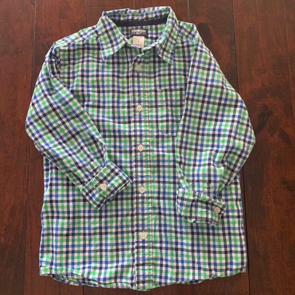 Boys Plaid Button Down Shirt